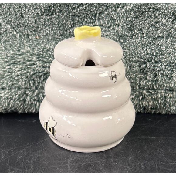 Vintage Miniature Honey Bee Honeybee Honey Pot Beehive Buttercup - Picture 11 of 11